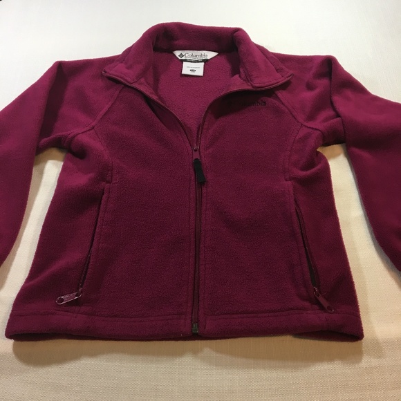 Columbia Other - Columbia Girls Magenta Fleece Full Zip Jacket 7-8